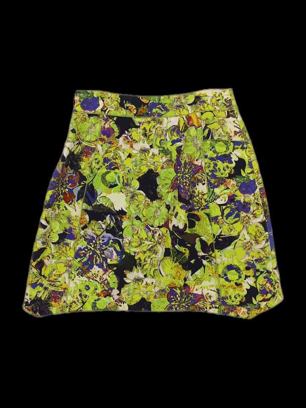 프린팅 A라인 스커트