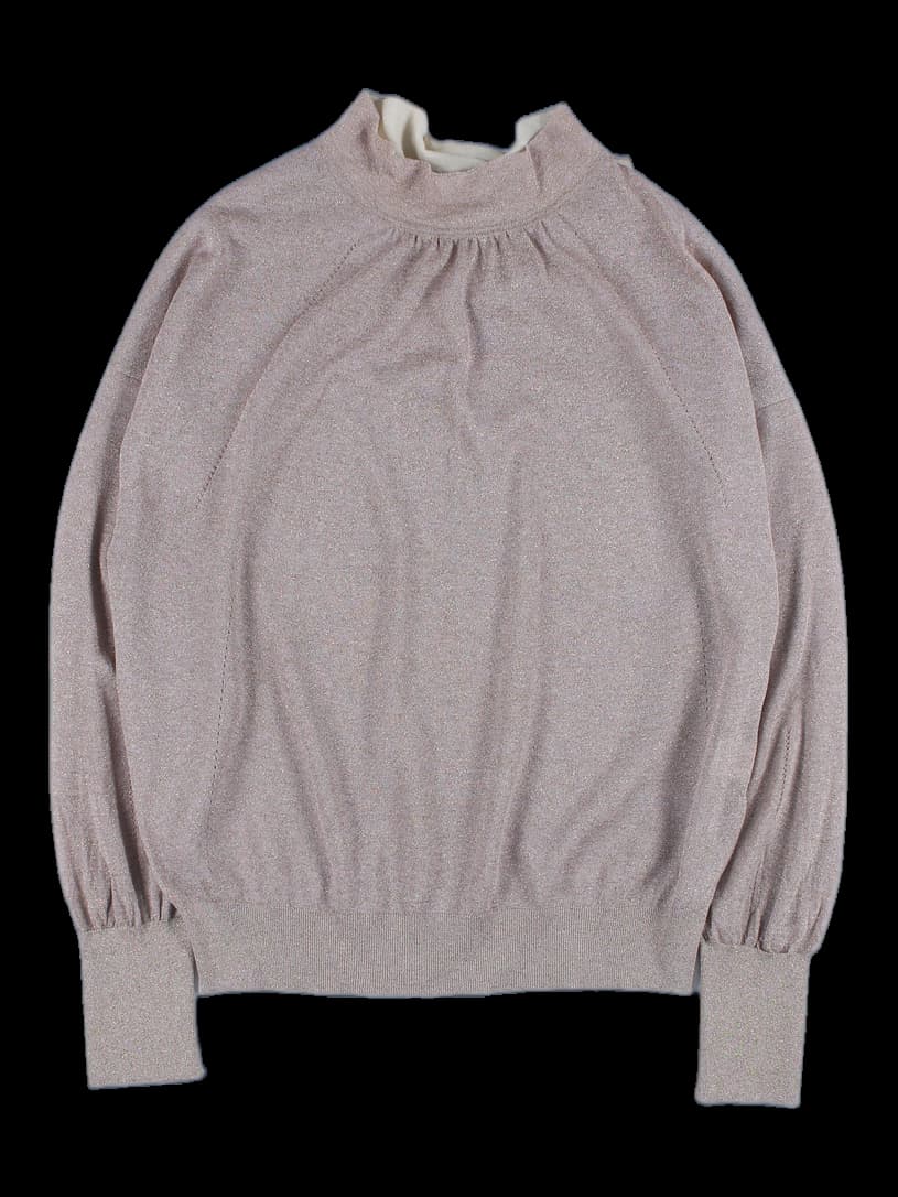 스카프 펄 쉬머 니트 