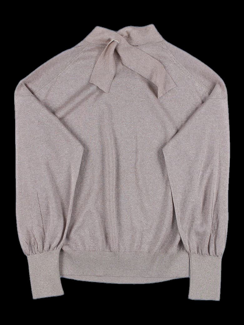 스카프 펄 쉬머 니트 