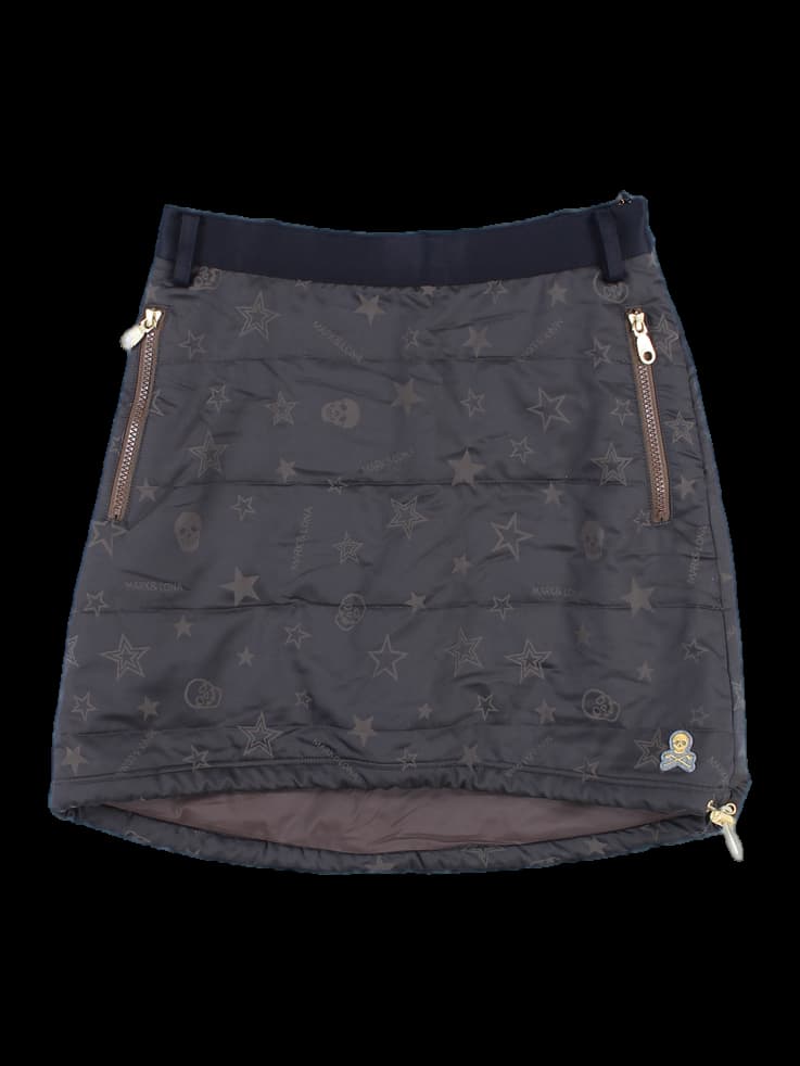 로고 포인트 누빔 스커트