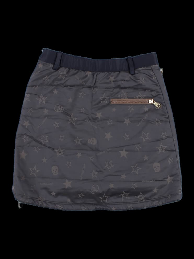 로고 포인트 누빔 스커트