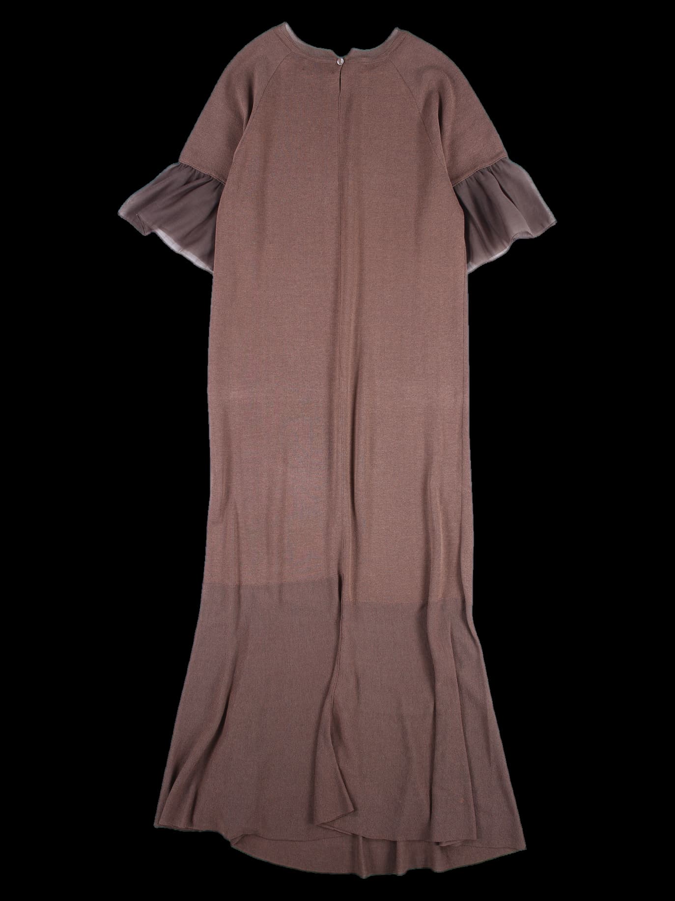 쉬폰 배색 니트 원피스