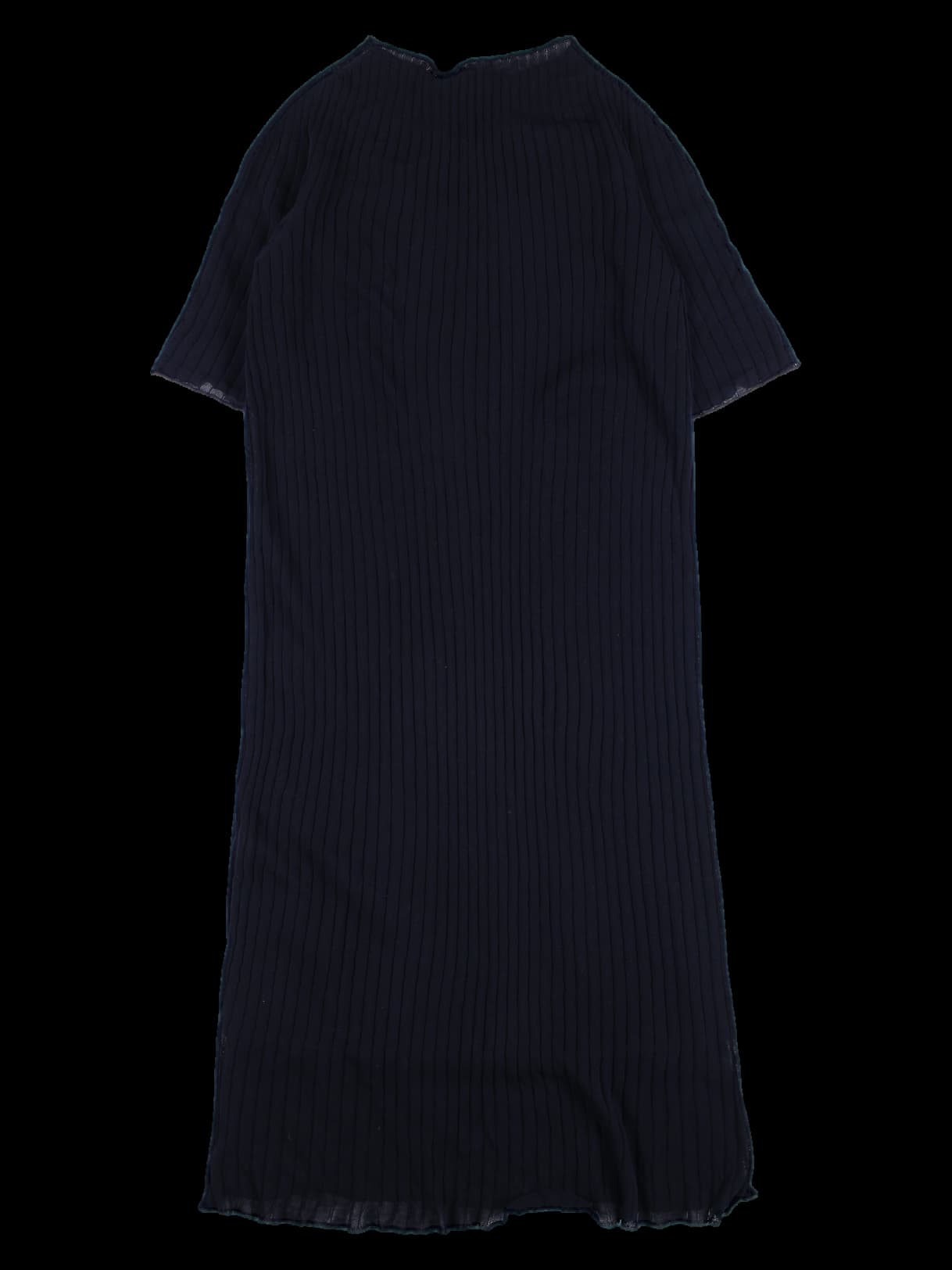 보트넥  반팔 골지 롱 원피스