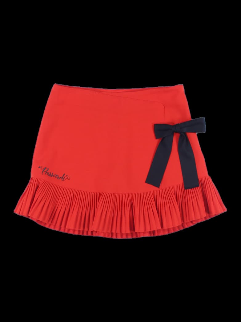 리본 플리츠 스커트