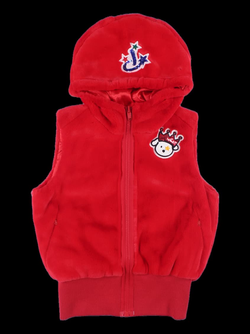 후드 퍼 베스트 점퍼