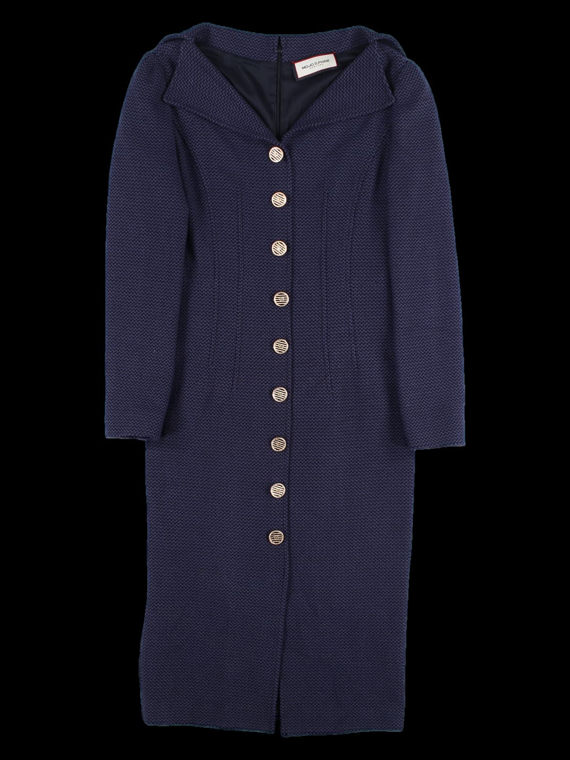 체크 패턴 롱 원피스