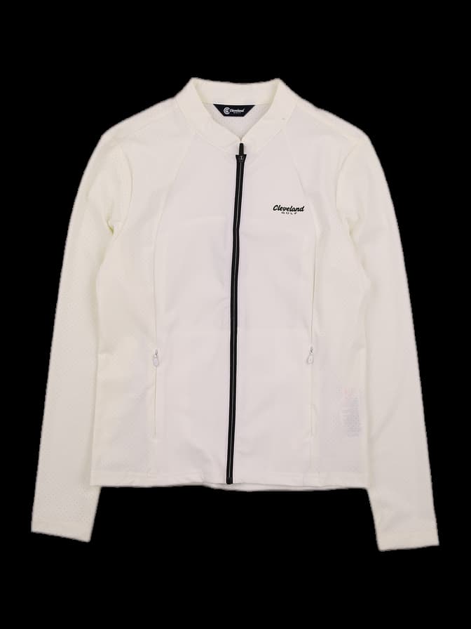 펀칭 배색 집업 자켓