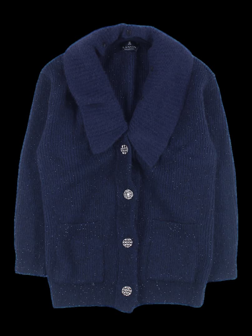 탈부착 카라 펄 가디건