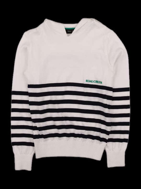  세일러 카라 스트라이프 니트