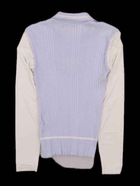 골지 카라 니트 배색 티셔츠