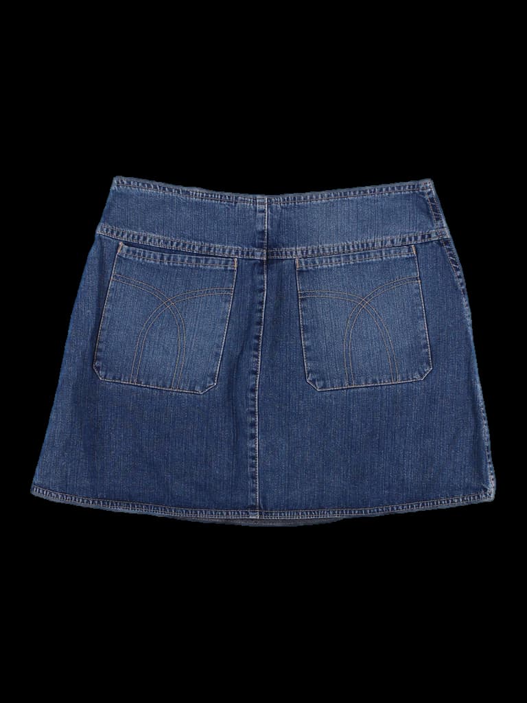 집업 데님 스커트