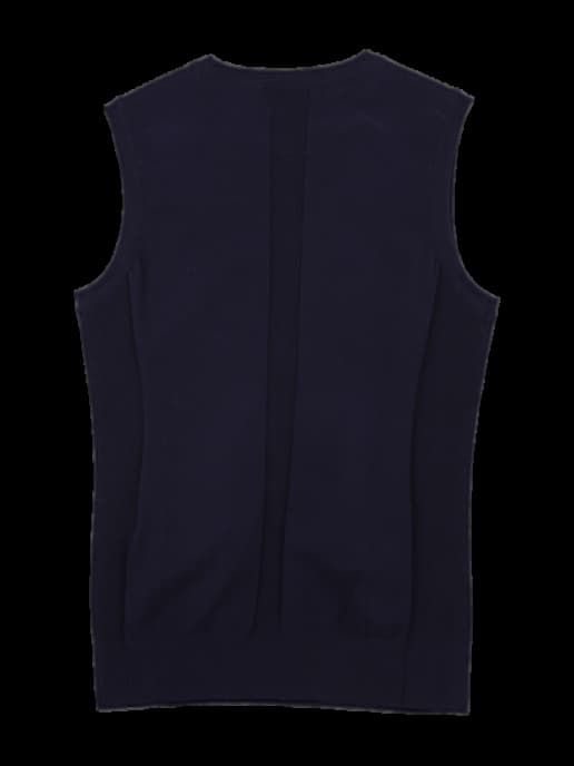 배색 니트 베스트