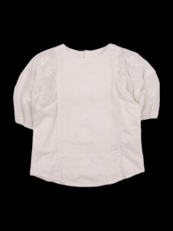 [키즈] 펀칭 레이스 블라우스