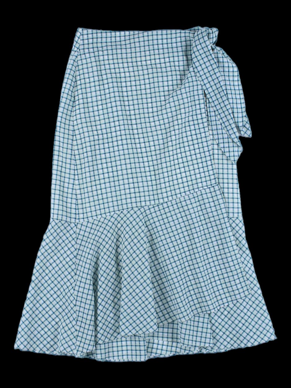 체크 패턴 스커트