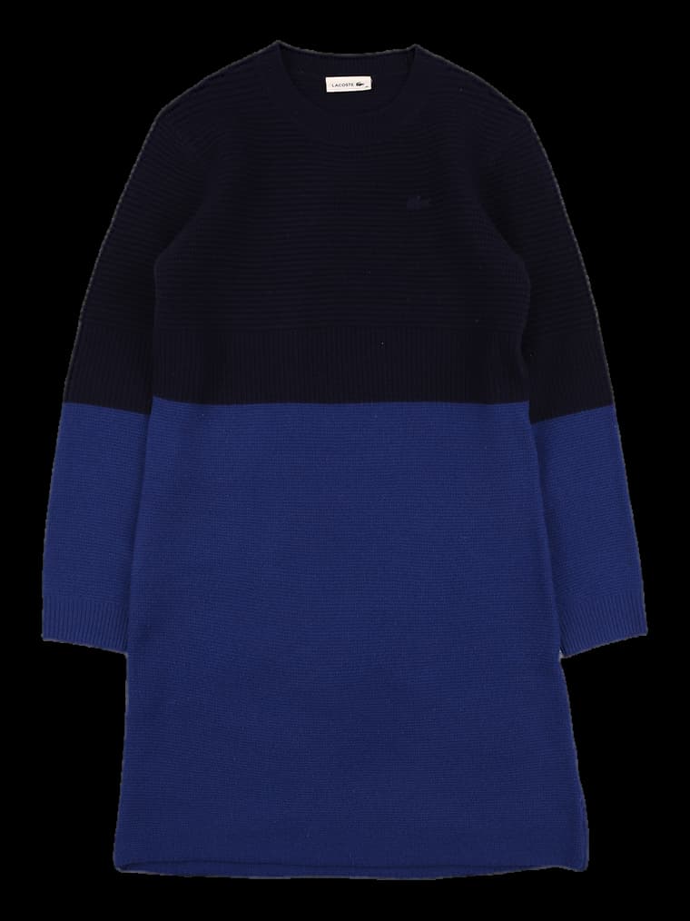 배색 니트 원피스