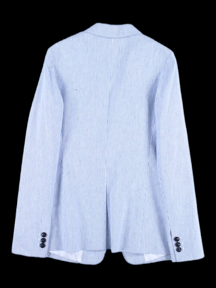 스트라이프 카라 자켓