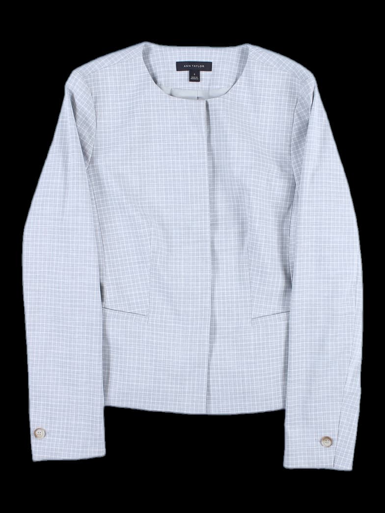 히든 버튼 카라 자켓