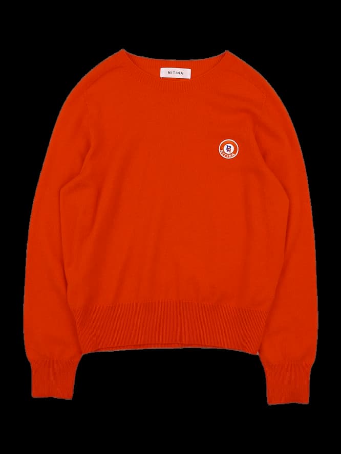 캐시미어 홀가먼트 라운드 니트