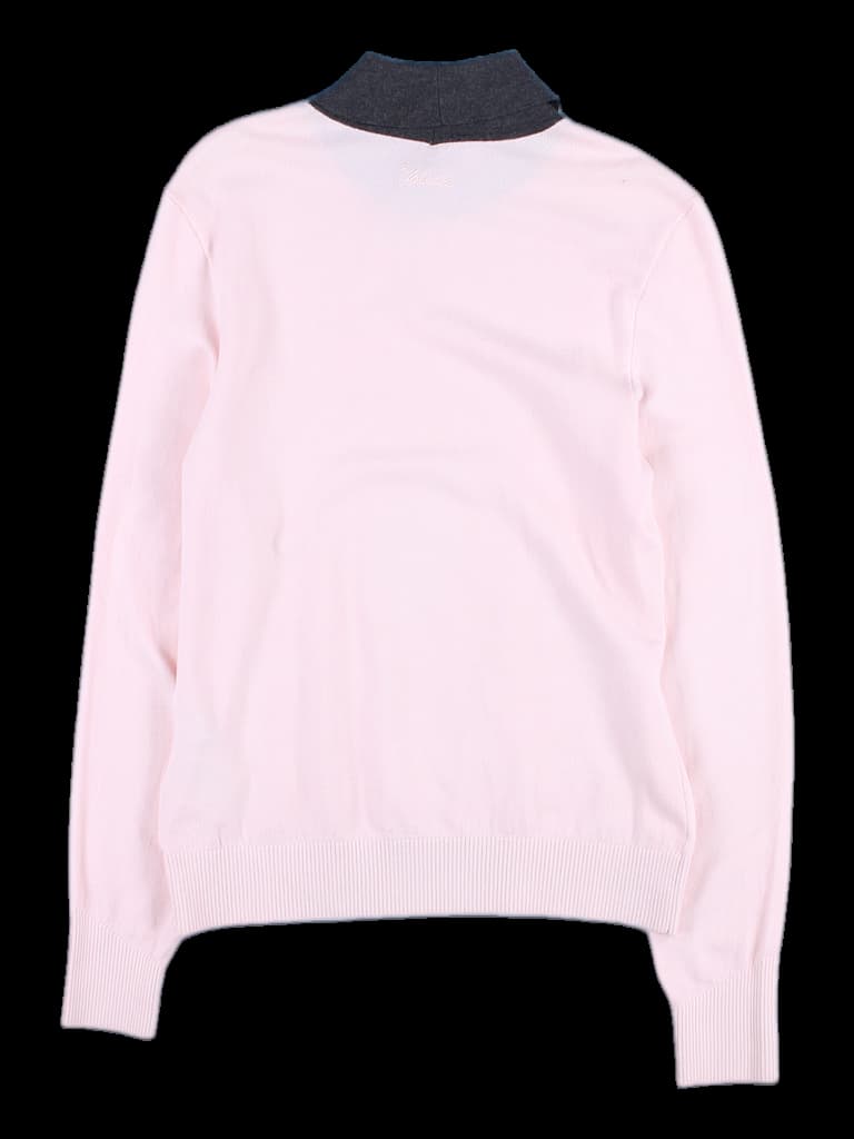  카라 배색 니트 티셔츠