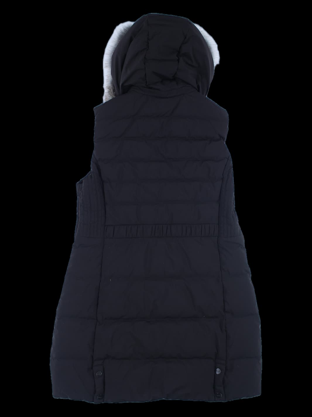 퍼 후드 베스트 하프 패딩