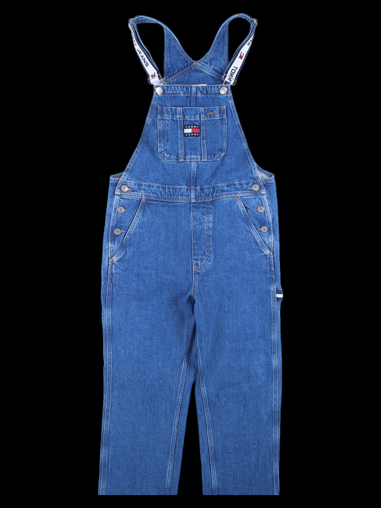 데님 멜빵 팬츠