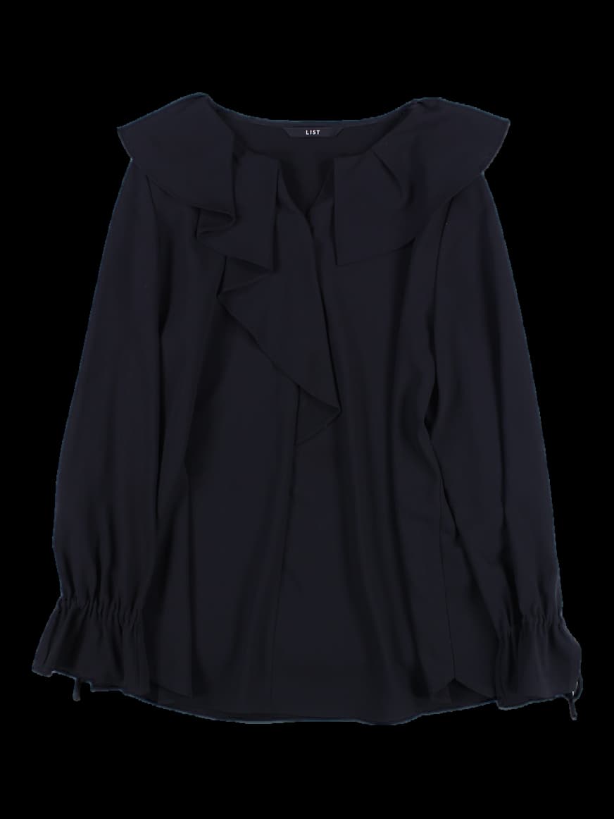 플레어드 빅 카라 블라우스