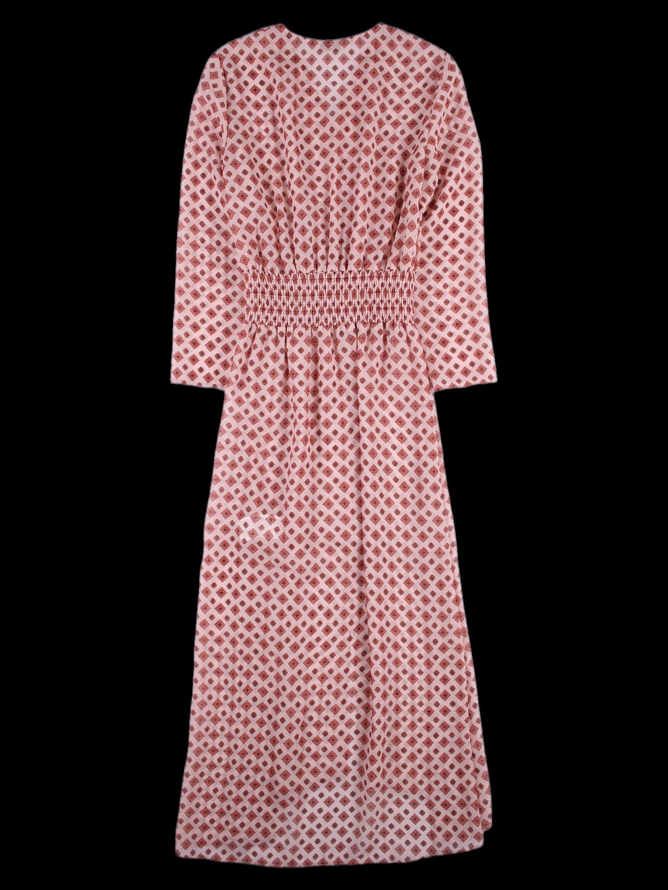 스모킹 허리 밴드 패턴 원피스