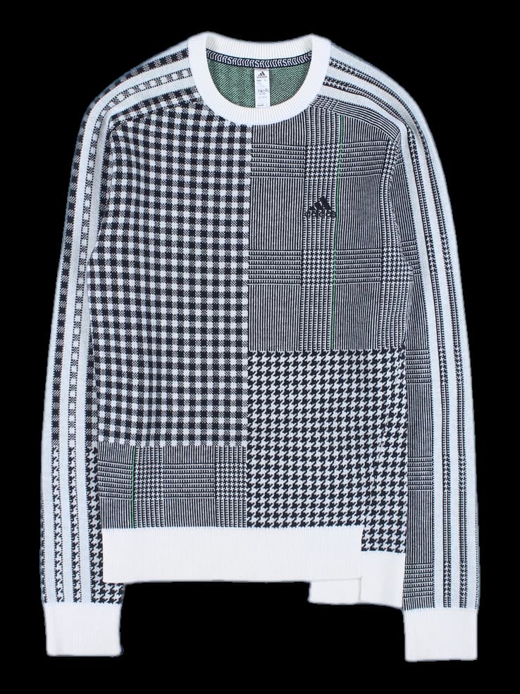 체크 긴팔 니트