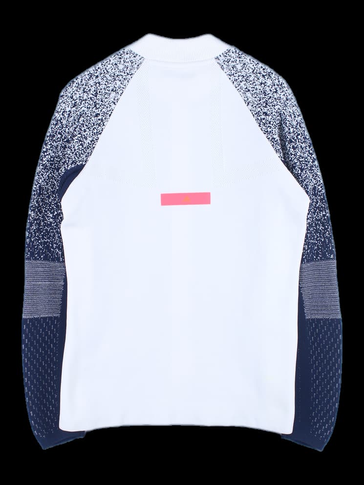 니트 배색 집업 점퍼