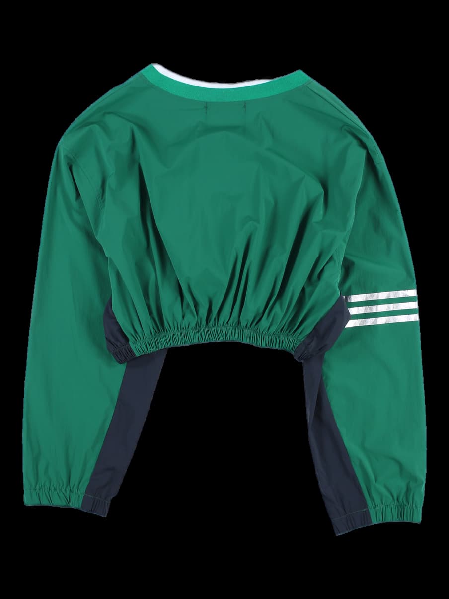 브이넥 긴팔 크롭 티