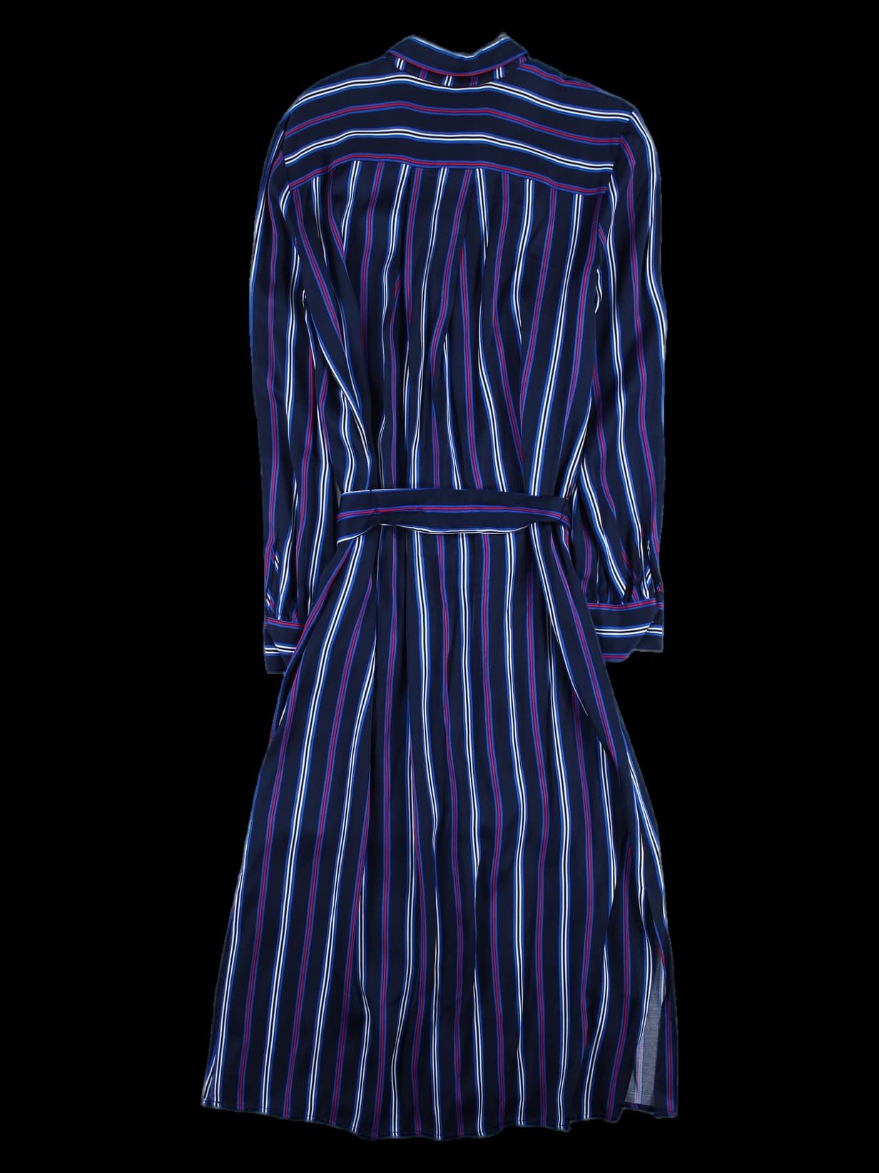 스트라이프 롱 셔츠 원피스