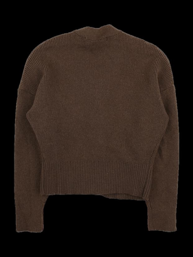 브이넥 단추 가디건