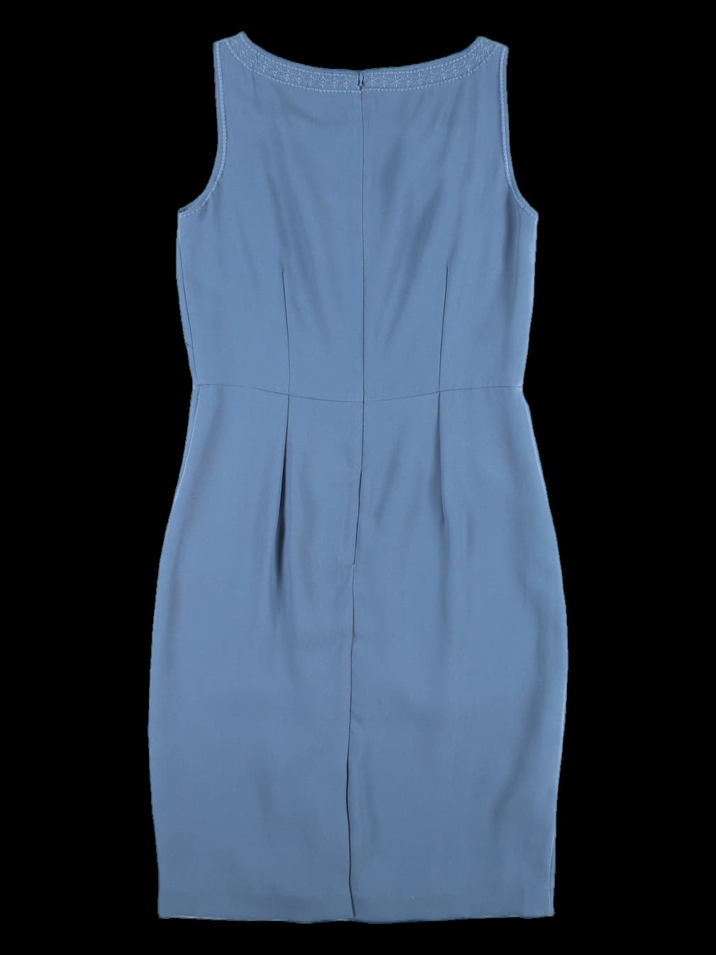 넥 자수 포인트 민소매 원피스