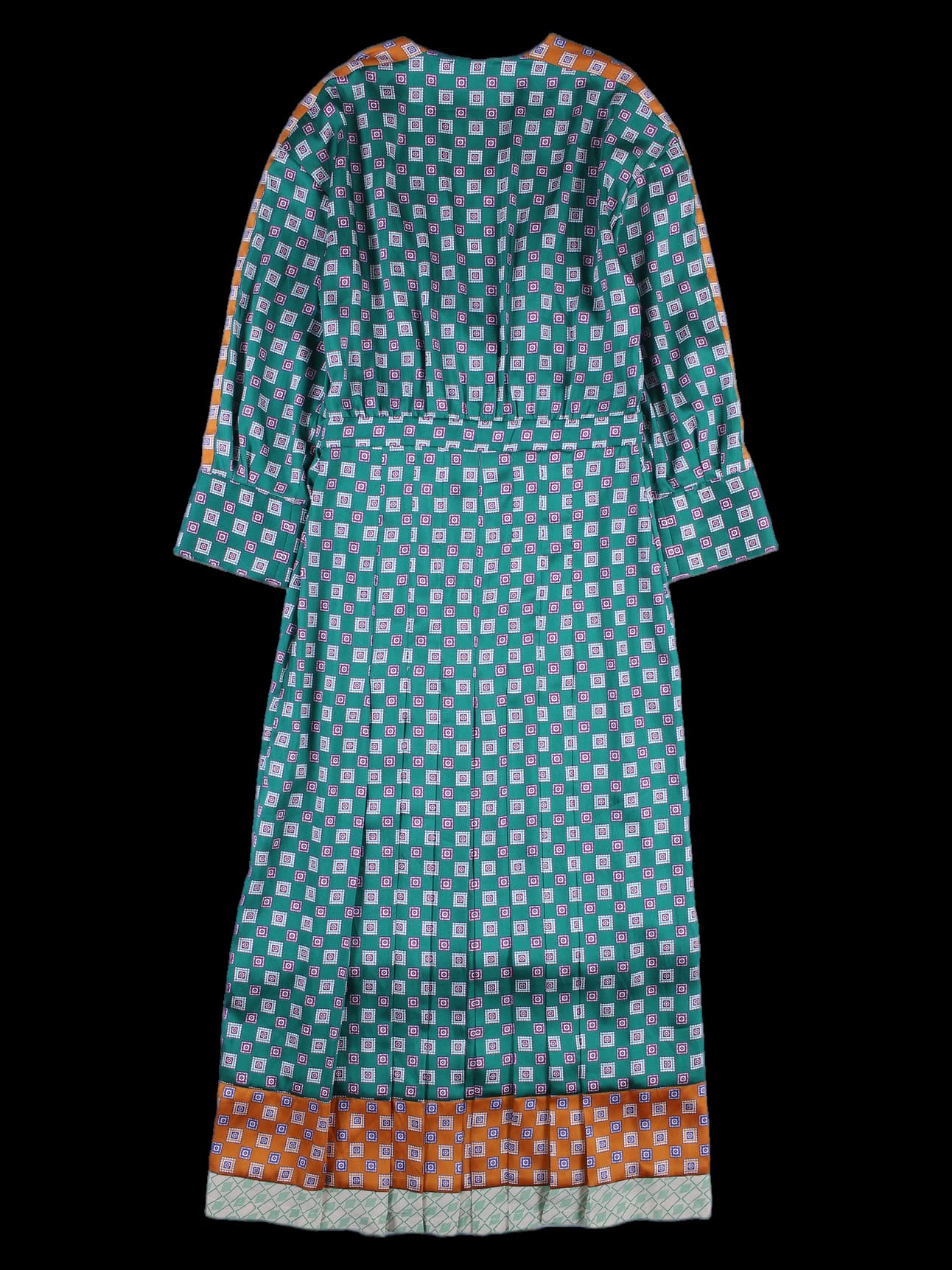 프린트 긴팔 원피스