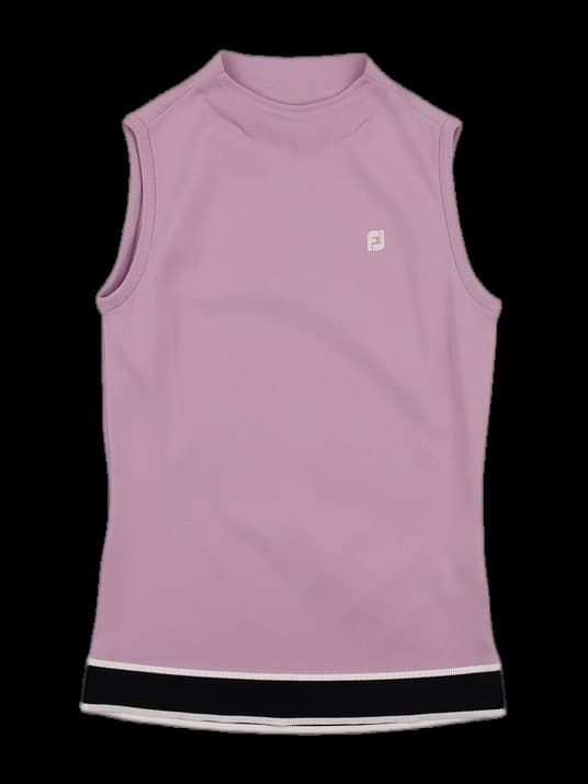 하프넥 슬리브리스 니트