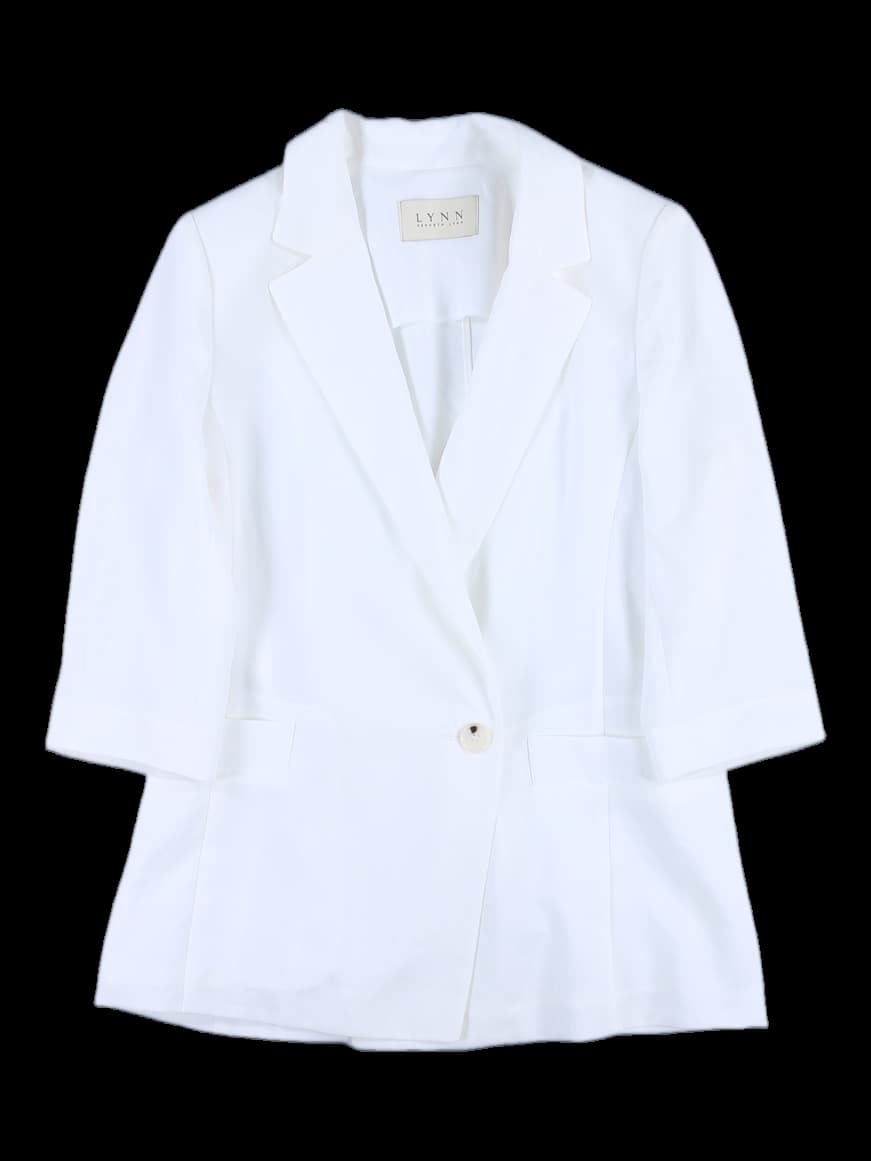 싱글 버튼 카라 자켓