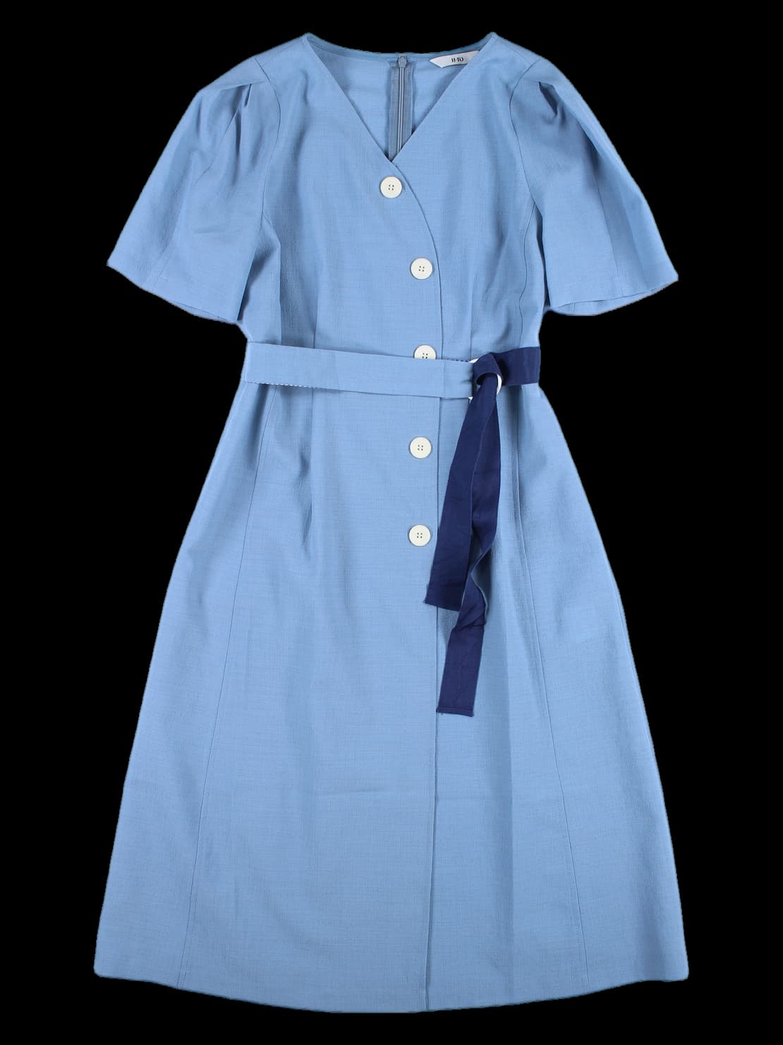  브이넥 허리 슬림라인 벨트 원피스