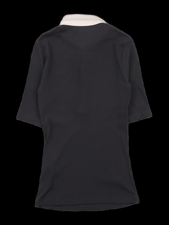 리브드 카라 반팔 티셔츠