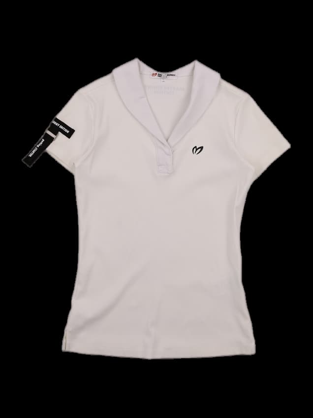 리브드 카라 반팔 티셔츠