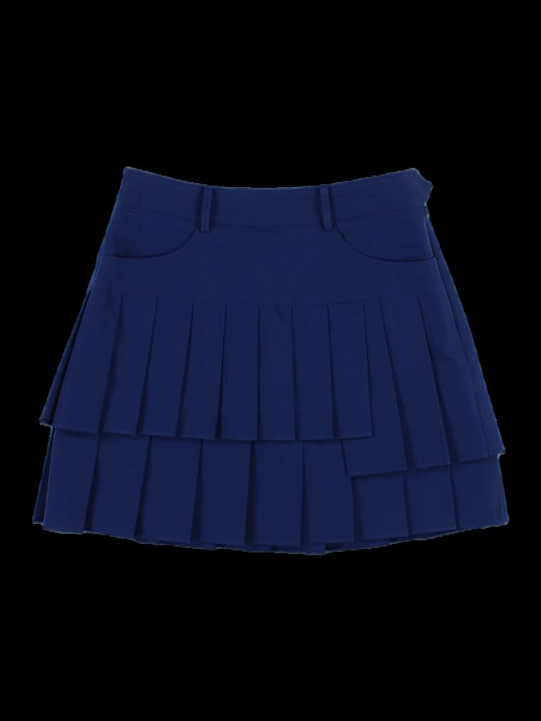 티어드 플리츠 스커트