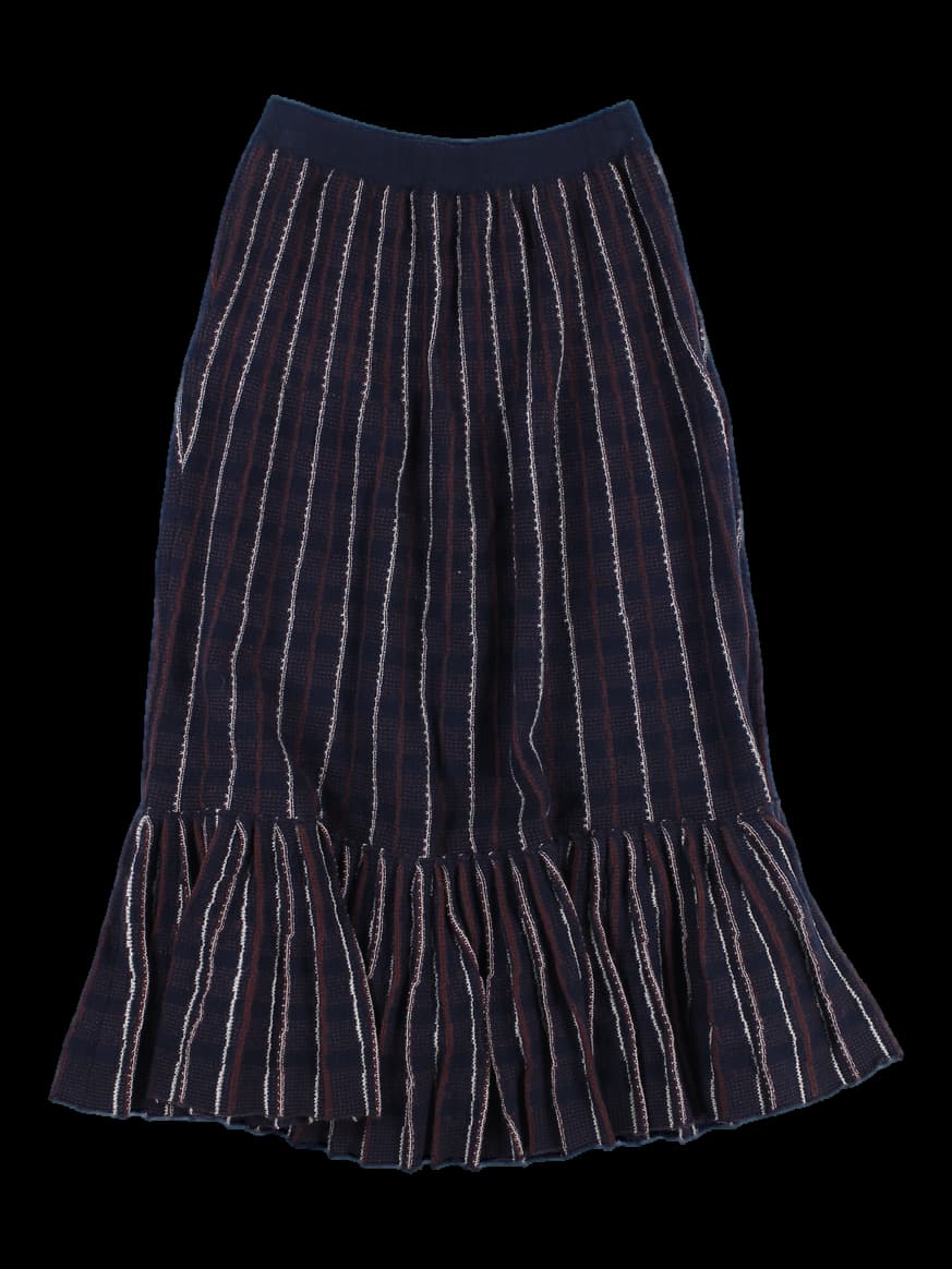 밴딩 니트 플리츠 치마