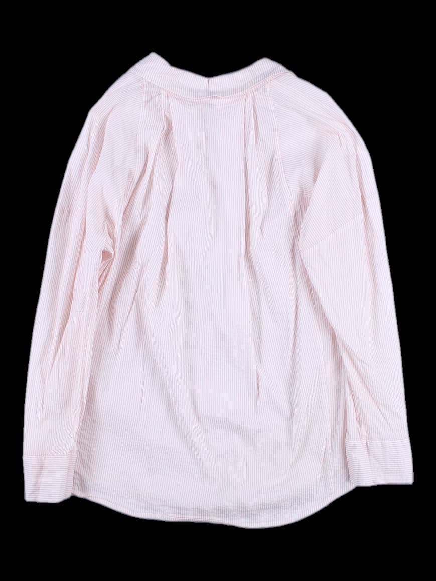 브이넥 면 긴팔 티셔츠