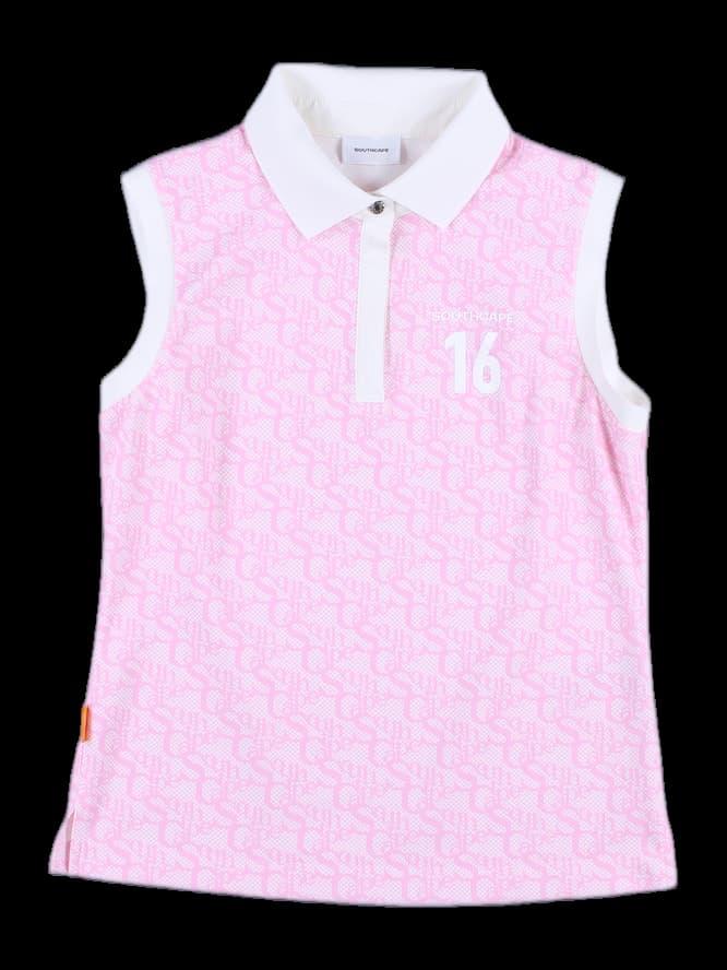 카라 민소매 티