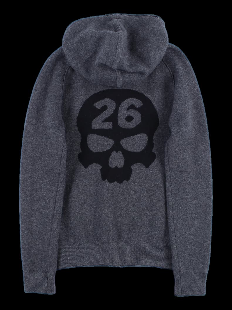 니트 후드 집업