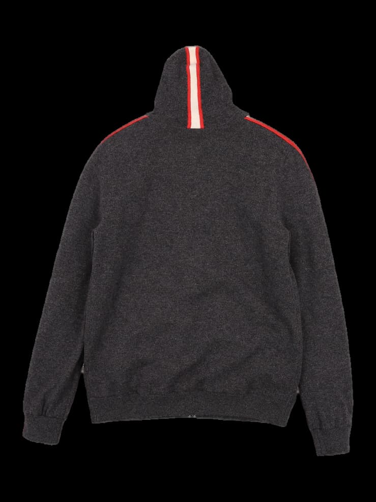 방풍 후드 니트 집업 점퍼