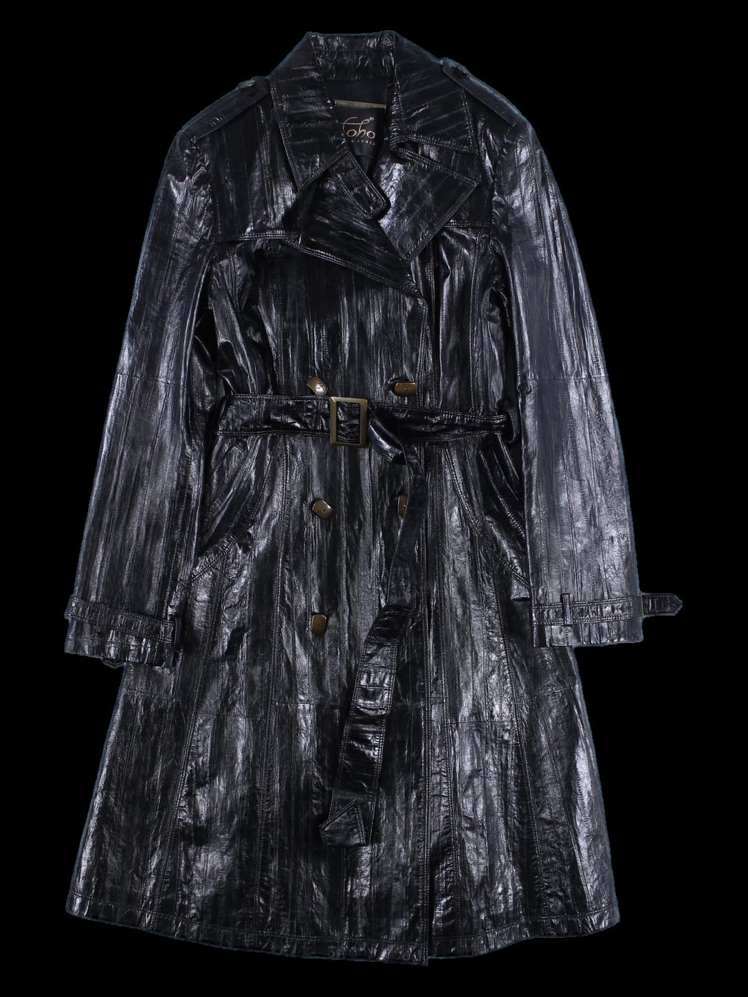 가죽 트렌치 코트