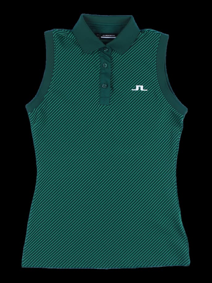 여성 민소매 카라 티