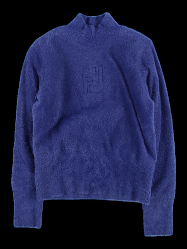 여성 반목 긴팔 니트 티