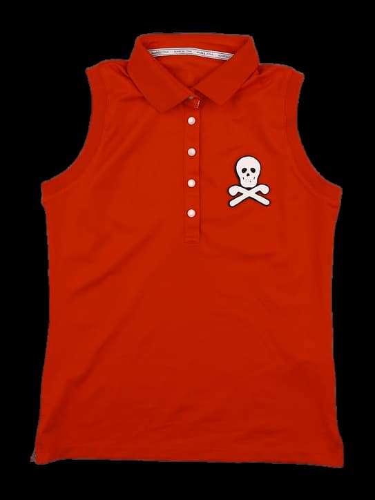 여성 민소매 카라 티