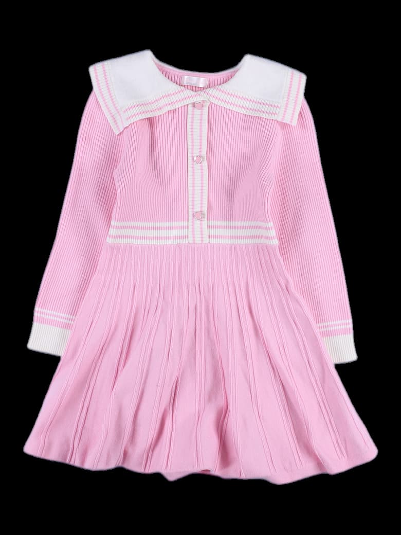 [키즈] 니트 긴팔 원피스